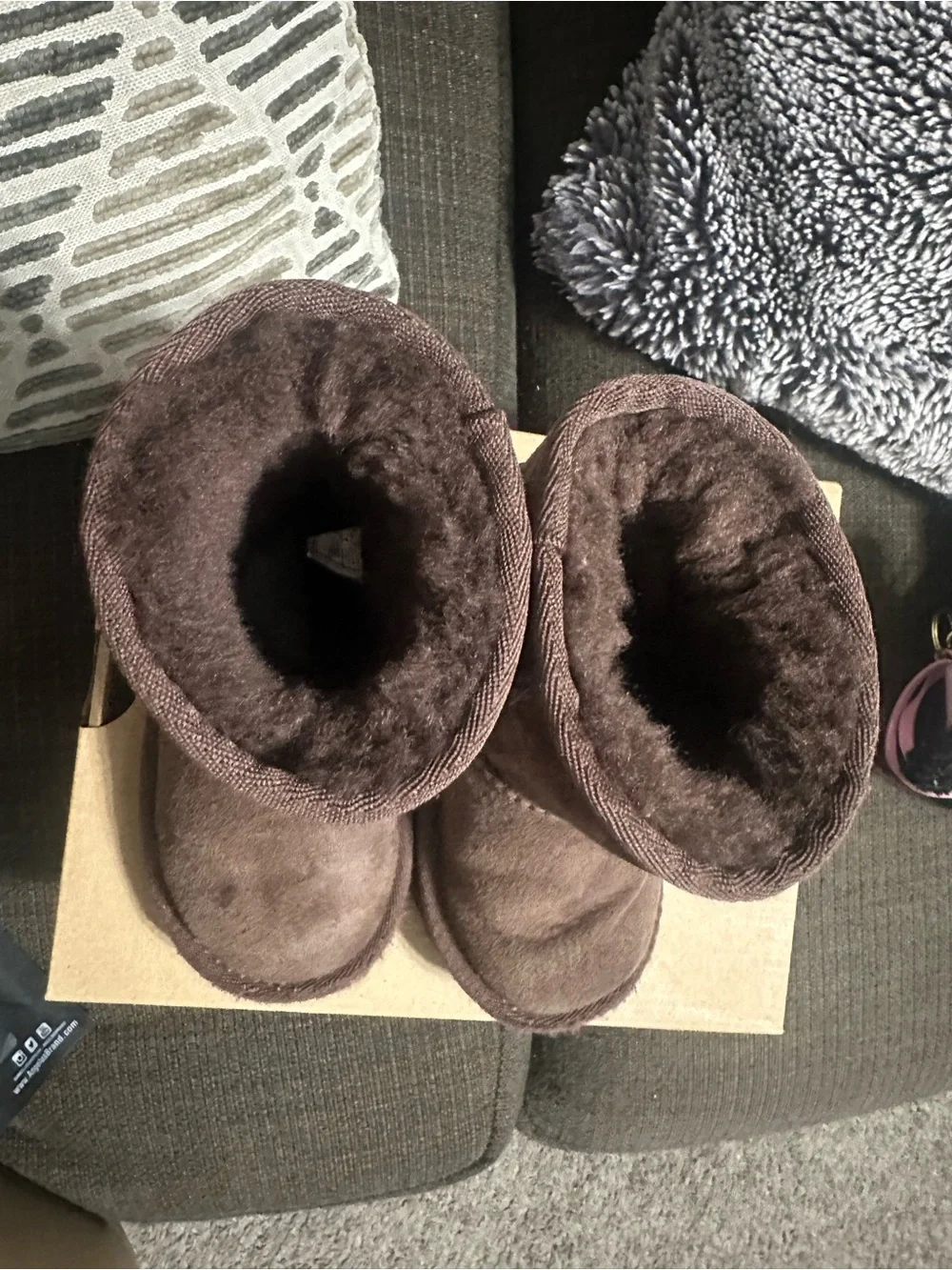 UGG Kids Chocolate Brown tall Classic Sheepskin Boots 8 toddler